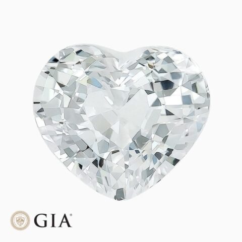 Natural near colorless sapphire gemstone