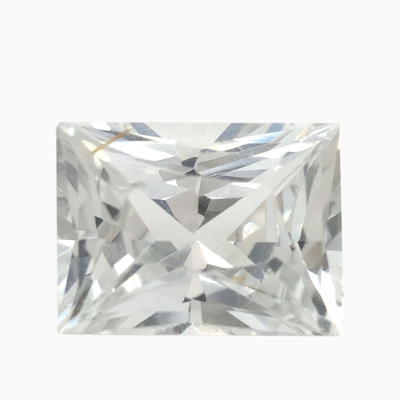 Natural white sapphire gemstone