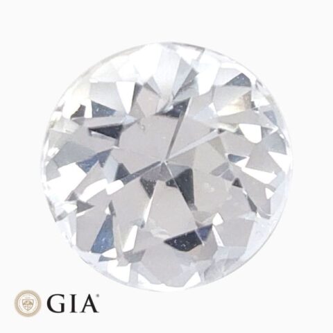 Natural white sapphire gemstone