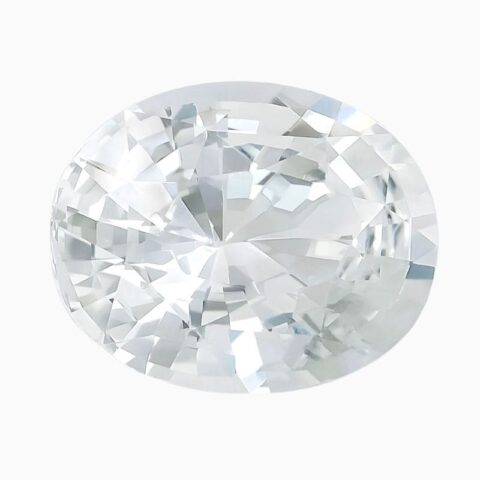 Natural white sapphire gemstone