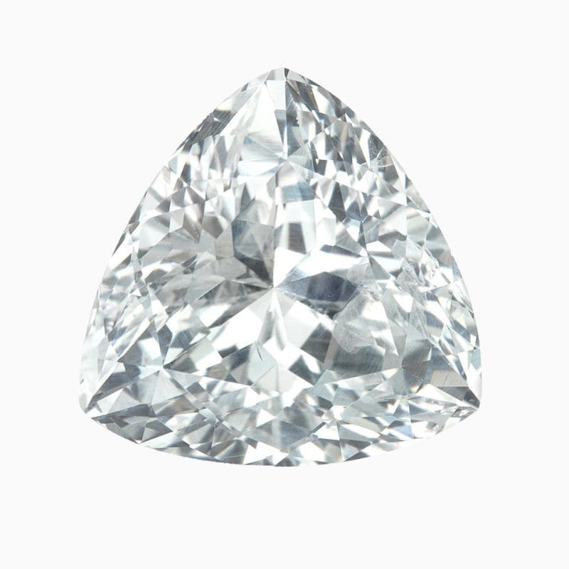 Natural white sapphire gemstone