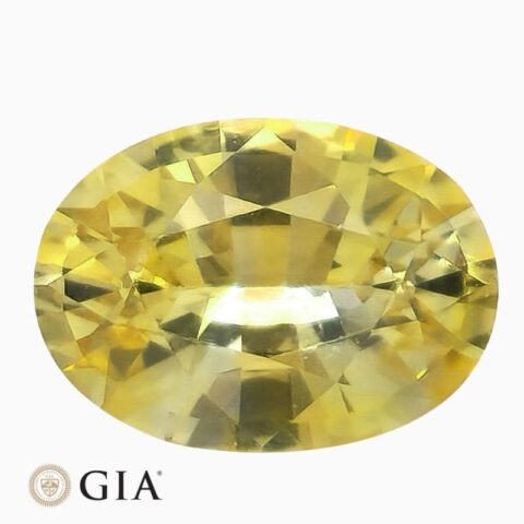 Natural yellow sapphire gemstone