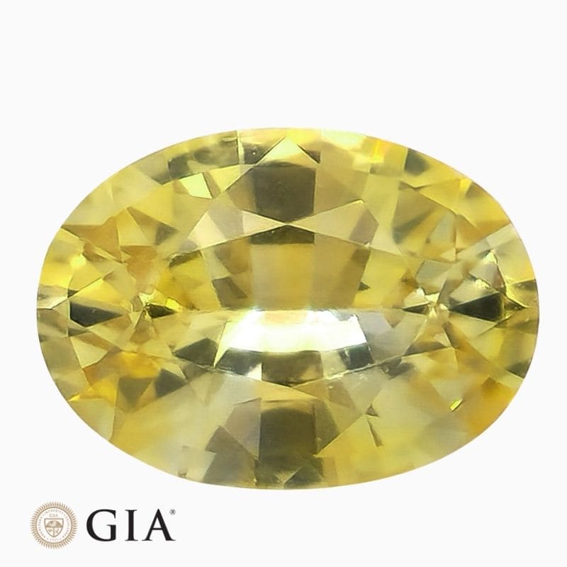 Natural yellow sapphire gemstone