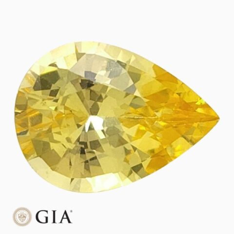 Natural yellow sapphire gemstone