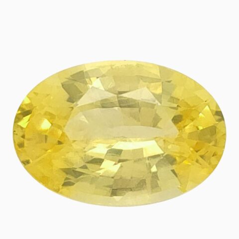 Natural yellow sapphire gemstone