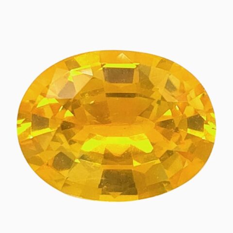 Natural yellow sapphire gemstone
