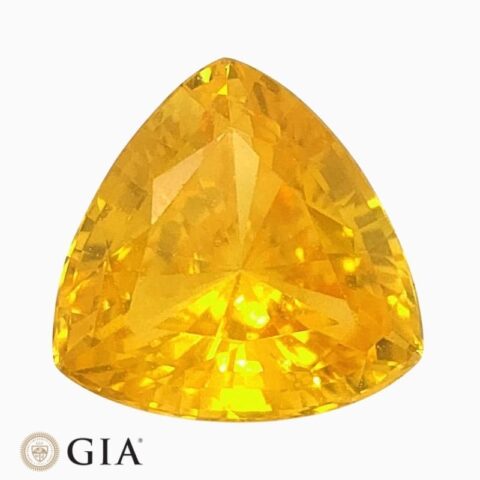 Natural orangy yellow sapphire gemstone
