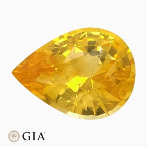 Natural orangy yellow sapphire gemstone