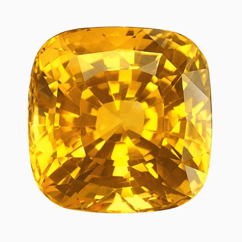 Natural yellow sapphire gemstone