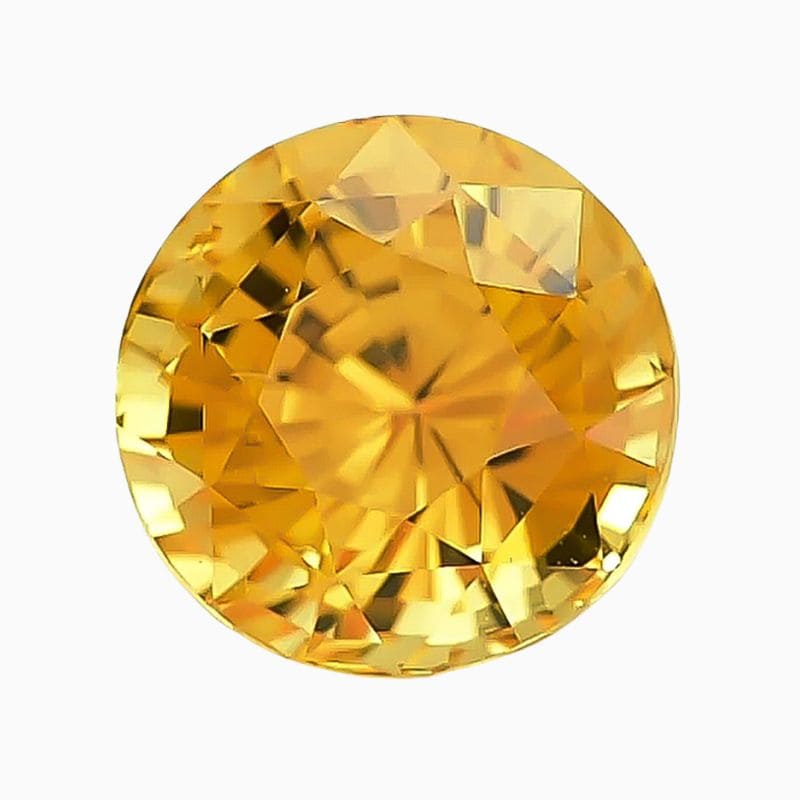 Natural yellow sapphire gemstone