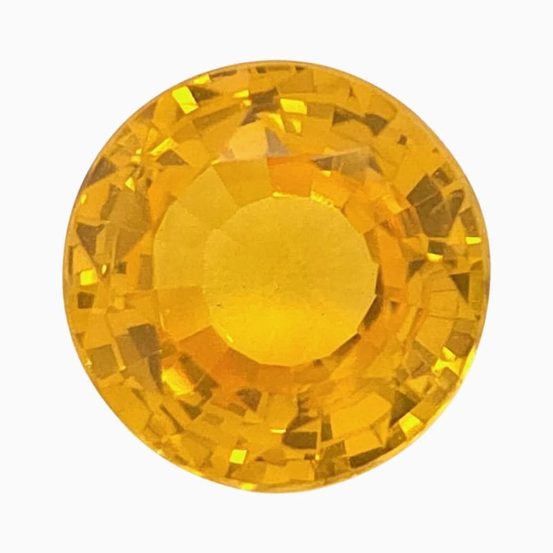 Natural orangy yellow sapphire gemstone