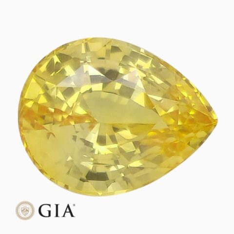 Natural yellow sapphire gemstone