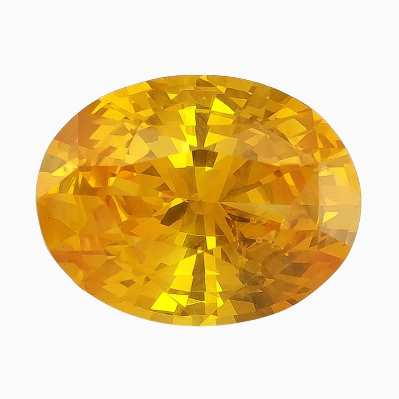 Natural yellow sapphire gemstone