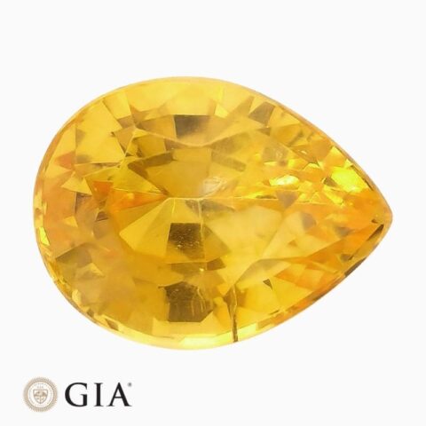 Natural yellow sapphire gemstone