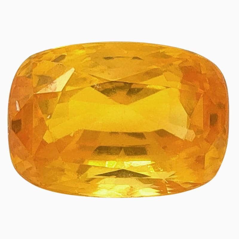 Natural yellow sapphire gemstone