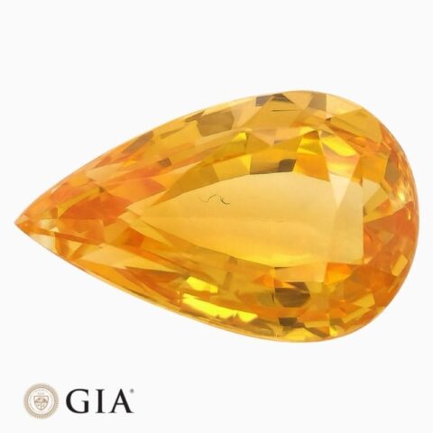 Natural yellow sapphire gemstone