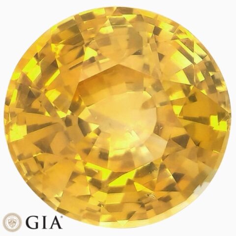 Natural yellow sapphire gemstone