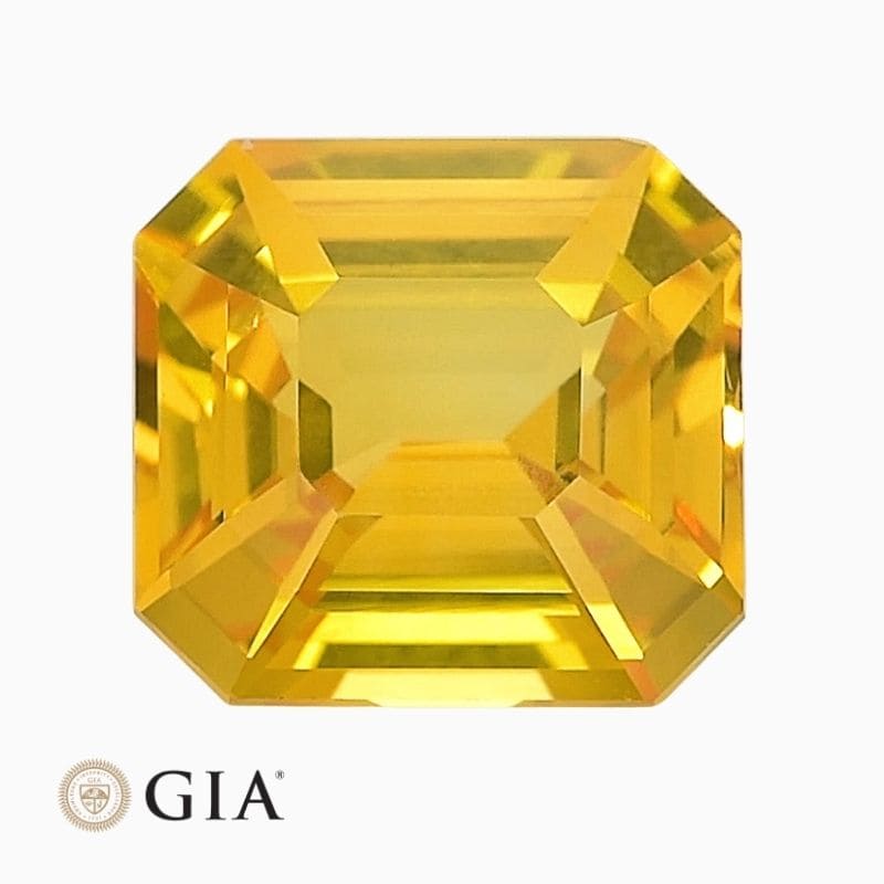 Natural yellow sapphire gemstone