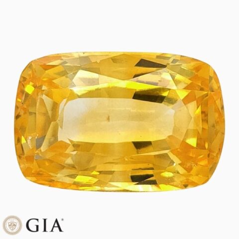 Natural yellow sapphire gemstone