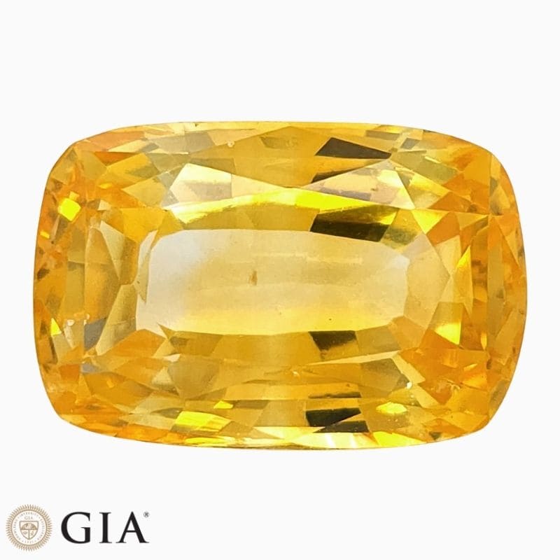 Natural yellow sapphire gemstone