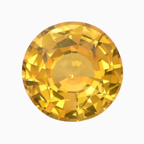 Natural yellow sapphire gemstone