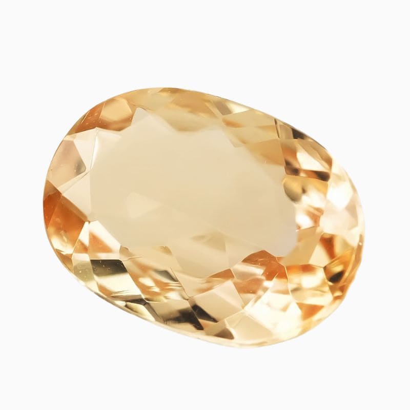 Natural yellow topaz gemstone