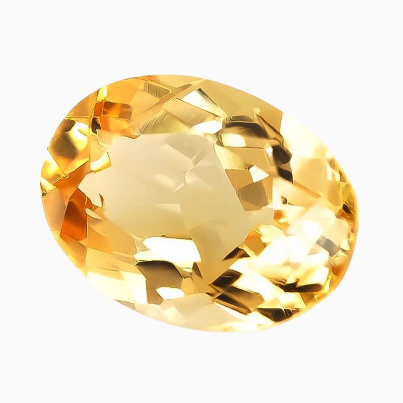 Natural yellow topaz gemstone