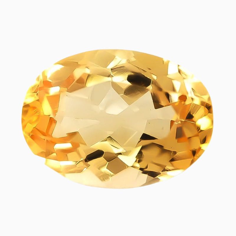 Natural yellow topaz gemstone