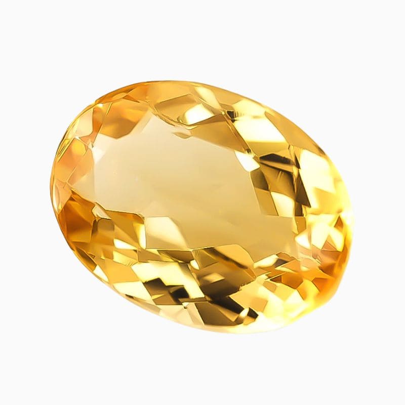 Natural yellow topaz gemstone