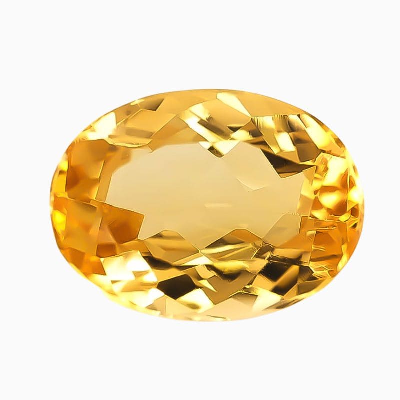 Natural yellow topaz gemstone