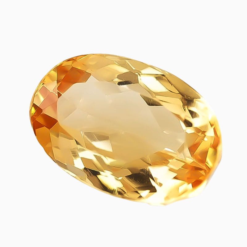 Natural yellow topaz gemstone
