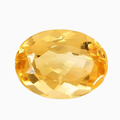 Natural yellow topaz gemstone