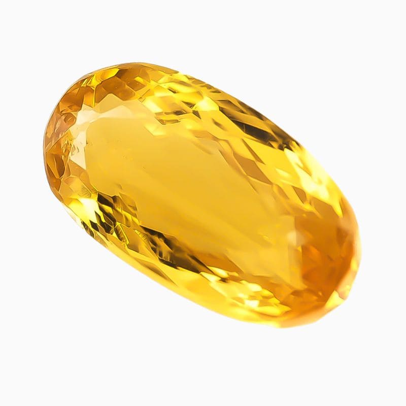 Natural yellow topaz gemstone