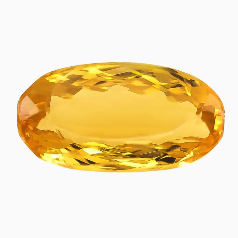 Natural yellow topaz gemstone