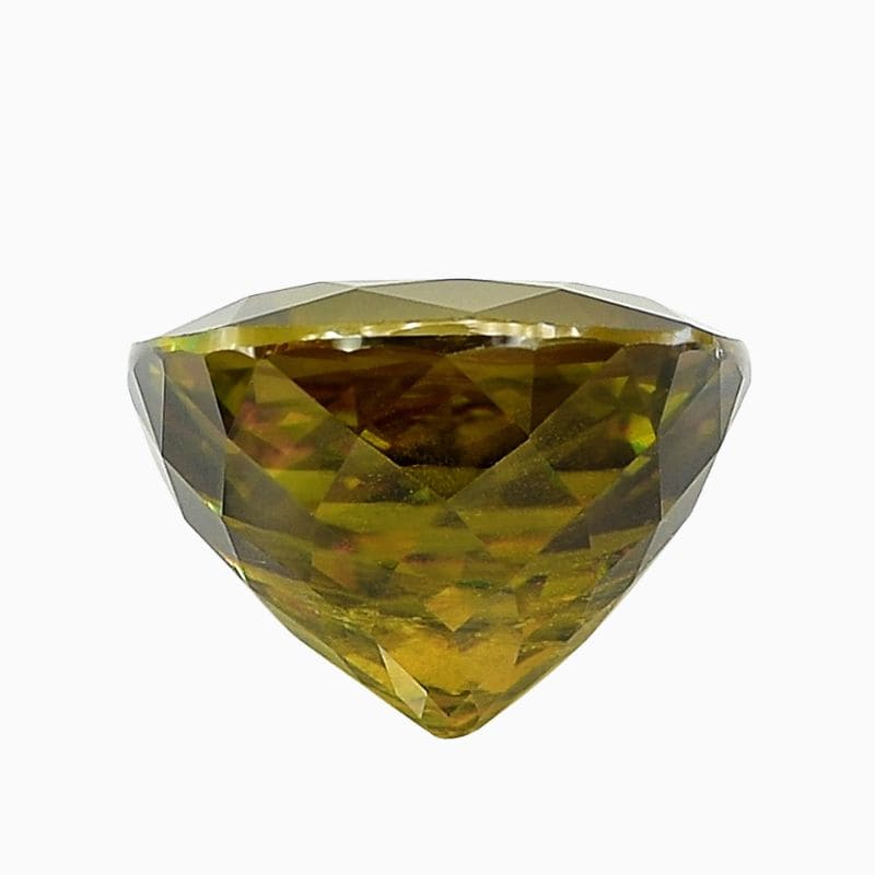 yellowish green sphene gemstone