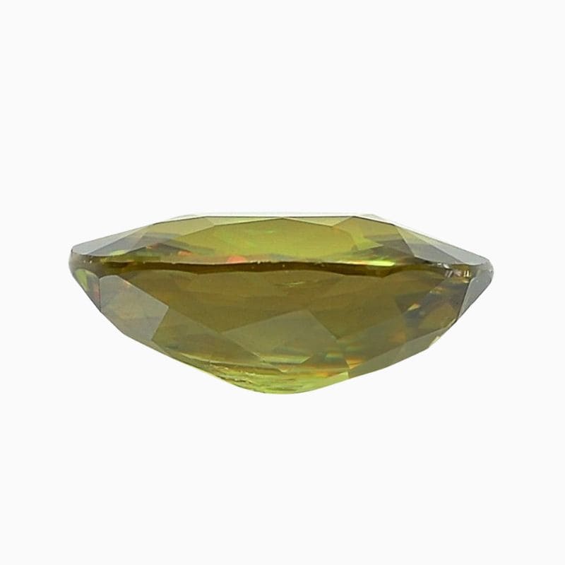 yellowish green sphene gemstone
