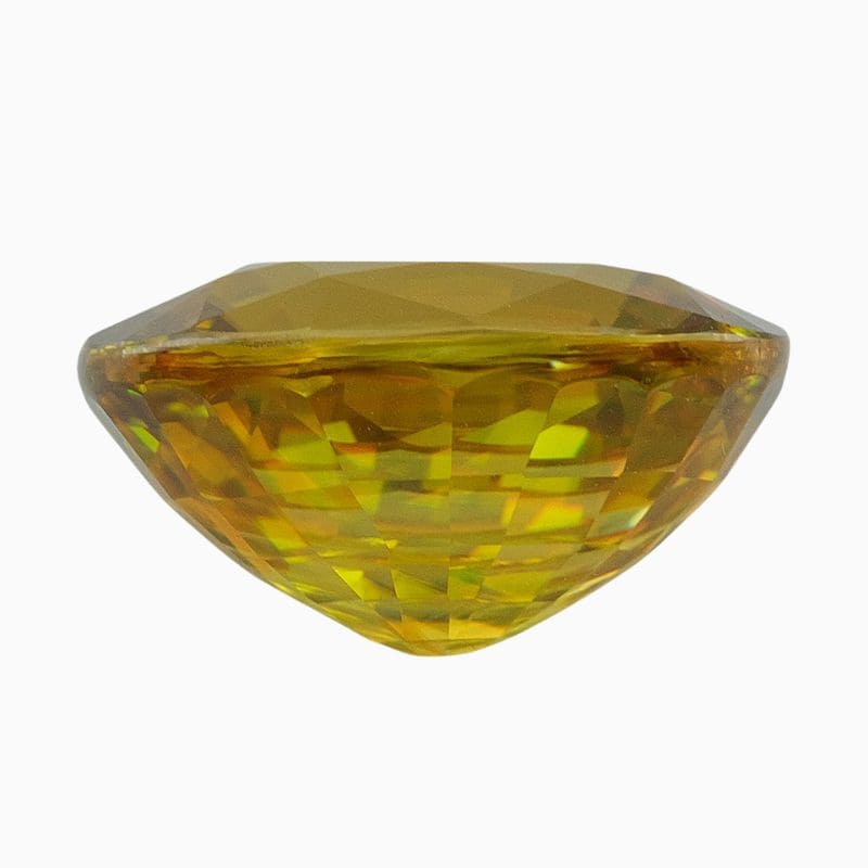 yellowish green sphene gemstone