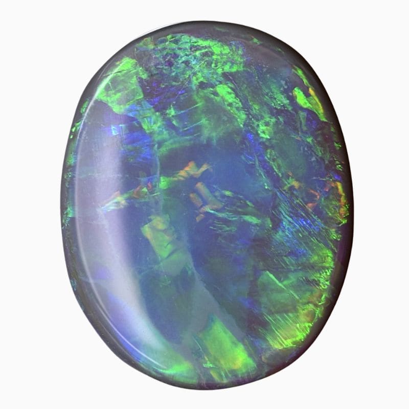 Natural Australian black opal gemstone