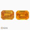 Natural orange sapphire matching pair