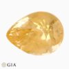 Natural orange-yellow sapphire gemstone
