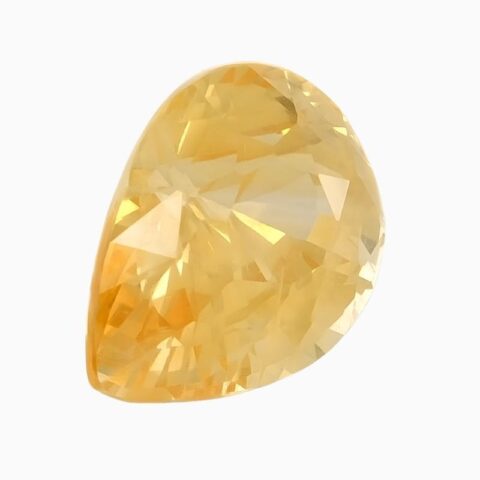 Natural orange-yellow sapphire gemstone