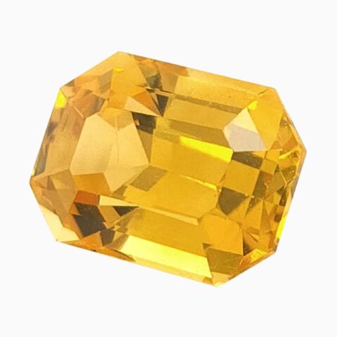 Natural orangy yellow sapphire gemstone