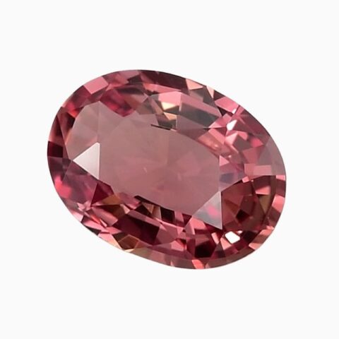 Natural unheated orange-pink sapphire gemstone