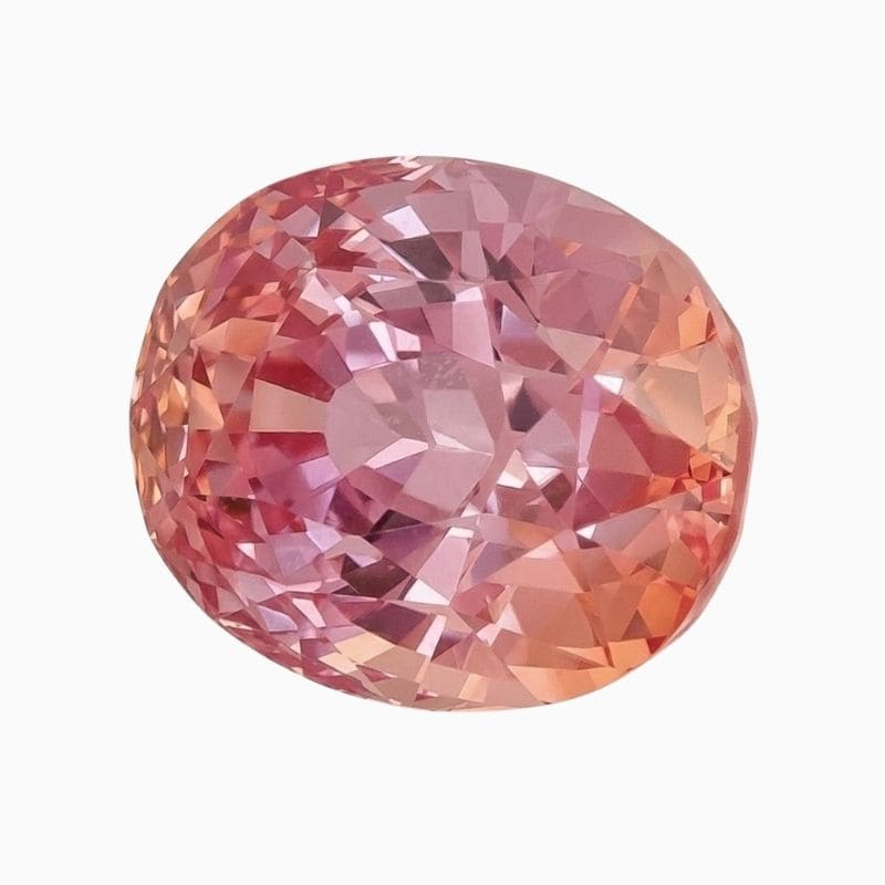 Natural padparadscha sapphire gemstone
