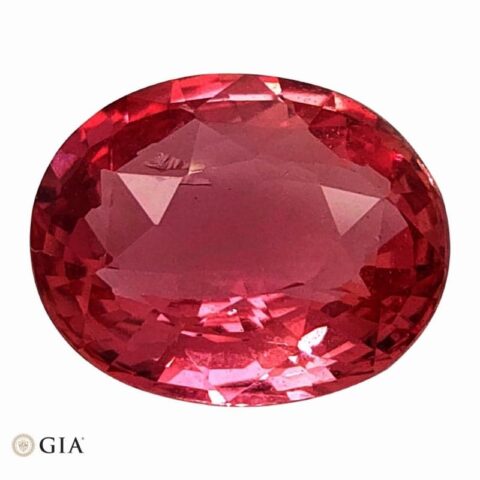Natural padparadscha sapphire gemstone