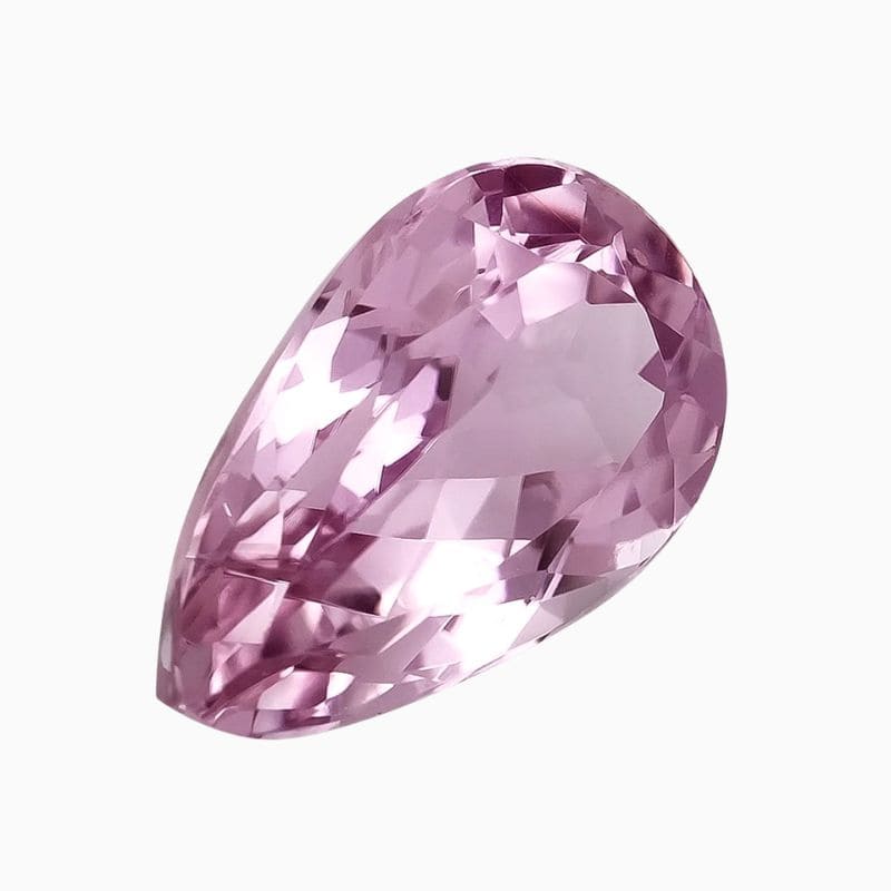 Natural pink kunzite gemstone