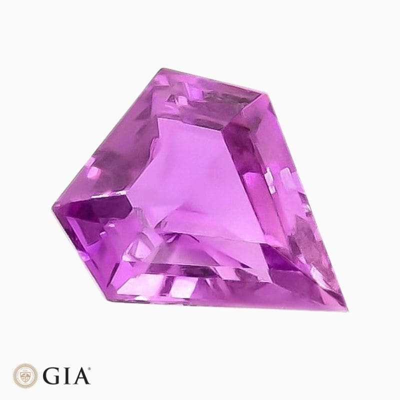 Natural unheated pink-purple sapphire gemstone