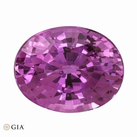 Natural pink-purple sapphire gemstone