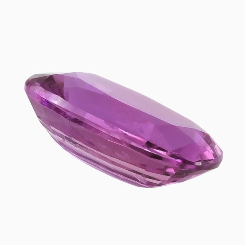 unheated pink-purple sapphire gemstone