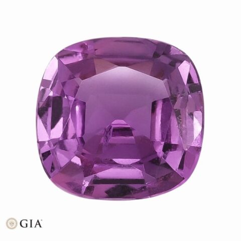 Natural pink-purple sapphire gemstone